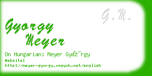 gyorgy meyer business card